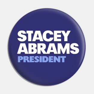 Stacey Abrams For 2024 President Purple Campaign Logo Sticker Pin