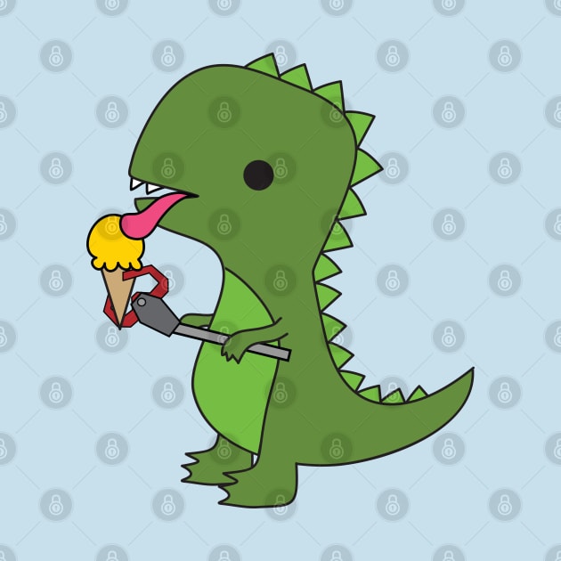 T-Rex Eats Ice Cream by BoredInc