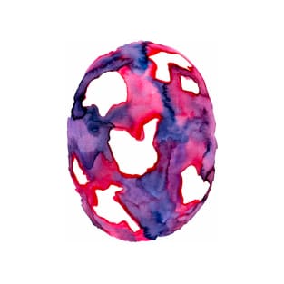 Vibrant Pink, Purple, and Magenta Watercolor Abstract Orb T-Shirt