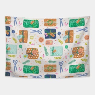 Christmas gift boxes pattern Tapestry