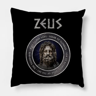 Zeus - Ancient Greek God - Zeus the Lord of Olympus and King of the Gods - Greek Mythology Pillow