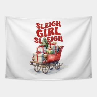 Sleigh Girl Sleigh Tapestry