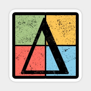 Delta Pop Art Design - Greek Triangle Symbol Art Magnet