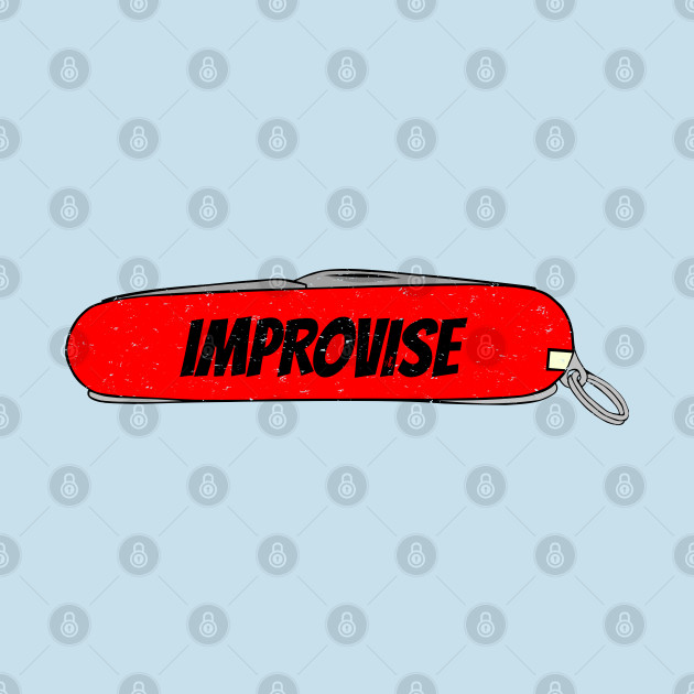 Discover Improvise Red Army Pocket Knife Fun Tool Cut Blade Elements for People who Explore and Extend known Borders of Confort Zone. Improvise it and solve Challenges. - Improvise Red Army Pocket Knife Fun - T-Shirt