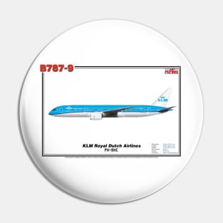 Boeing B787-9 - KLM Royal Dutch Airlines (Art Print) Pin