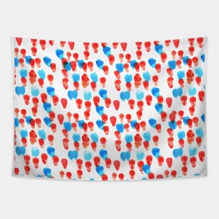 red and blue buds Tapestry