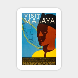 Vintage Travel - Visit Malaya Magnet