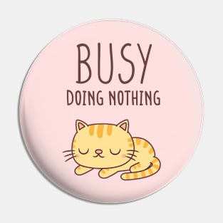 Cute Orange Tabby Cat Busy Doing Nothing Pin