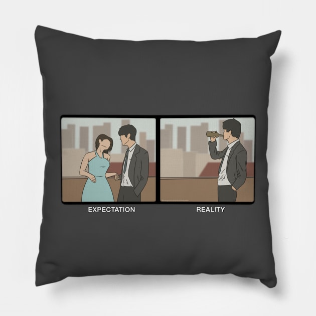 500 Days Of Summer - Expectation vs Reality Pillow by Ashbiel