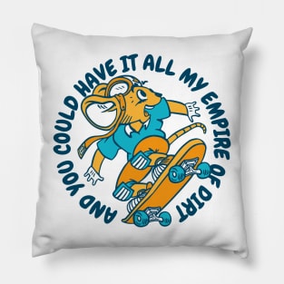 Mouse animal in skateboard Pillow