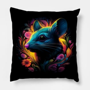 Neon Rodent #11 Pillow