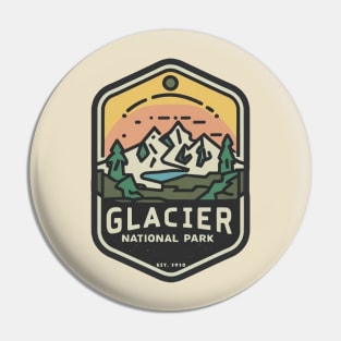 Glacier National Park Travel Sticker Pin