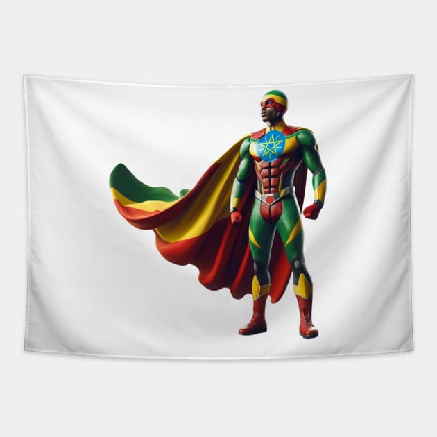 Ethiopian- Superhero Tapestry by Amharic Avenue