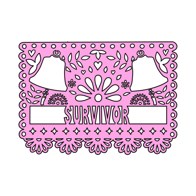 Breast cancer survivor papel picado by flytogs