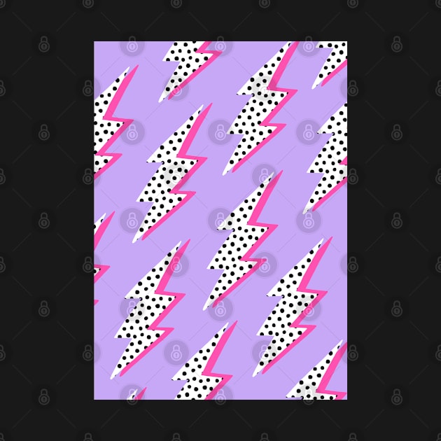 Purple Lightning Bolt print by ChimaineMary