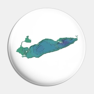 Lake Erie Topographical Map Pin