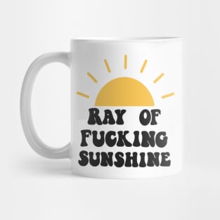 I'm A Ray Of Fucking Sunshine Glass Cup With Wood Lid and Straw