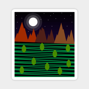 Minimalist landscape Magnet