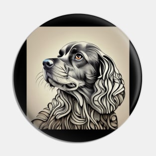 Profile of a Cocker Spaniel Pin