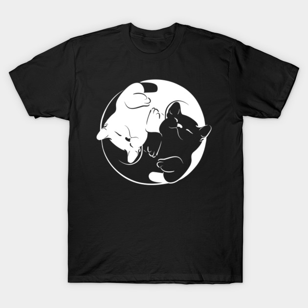 Yin Yang Cat Ying Yang Cats Black And White T Shirt Teepublic
