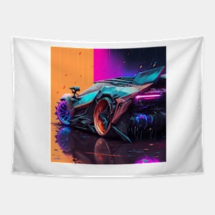 Living Life in Colour Sports Car Paint Drip Tapestry