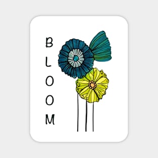 Blue Flowers Magnet