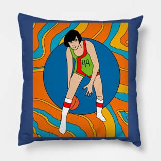 Retro Basketball Player Hobby Pillow