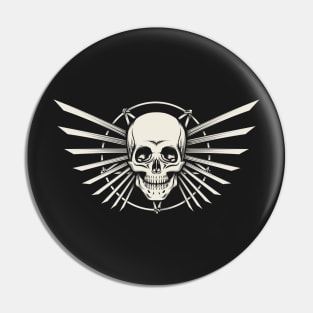 Human Skull Emblem Design Pin