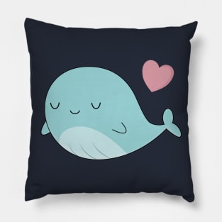 Kawaii Cute Blue Whale Pillow