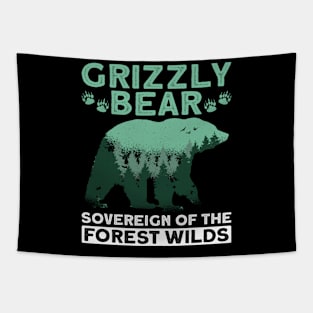 Grizzly Bear - Sovereign of the Forest Wilds - Grizzly Bear Tapestry