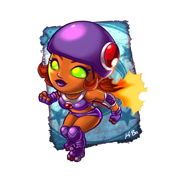 Superhero Roller Derby Starfire by K-Bo.