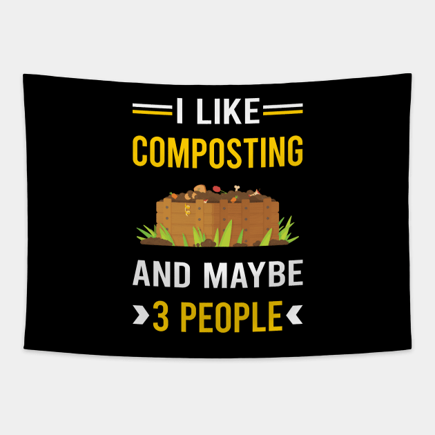 3 People Composting Compost Composter Tapestry by Good Day