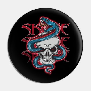 Skate Skull Snake Pin