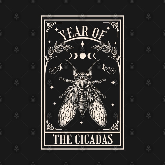 Year of the Cicadas 2024 - Tarot Card - Brood XIX Brood XIII by OrangeMonkeyArt