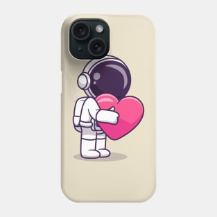 Cute Astronaut Hug Love Heart Cartoon Phone Case