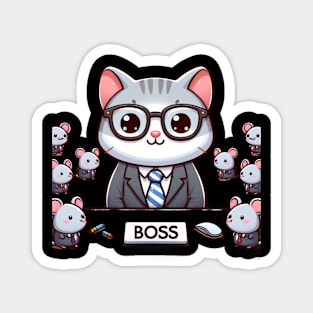 The Cute Cat Boss Guide: Exploring Feline Funnies Magnet