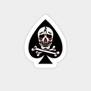 An ace of spades design. Magnet