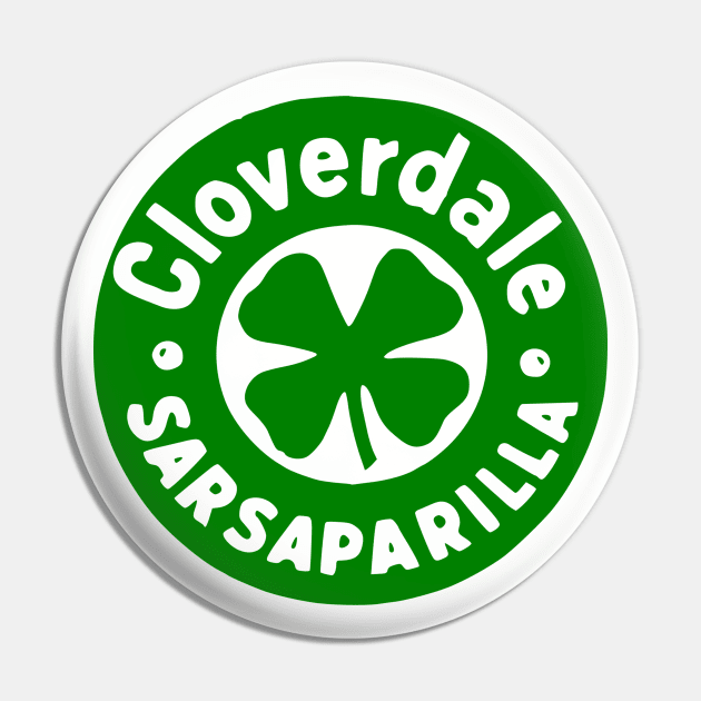 Cloverdale Sarsaparilla Vintage Bottle Cap Pin by Yesteeyear