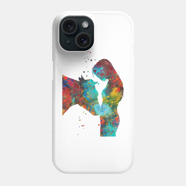 Girl with cow Phone Case by RosaliArt