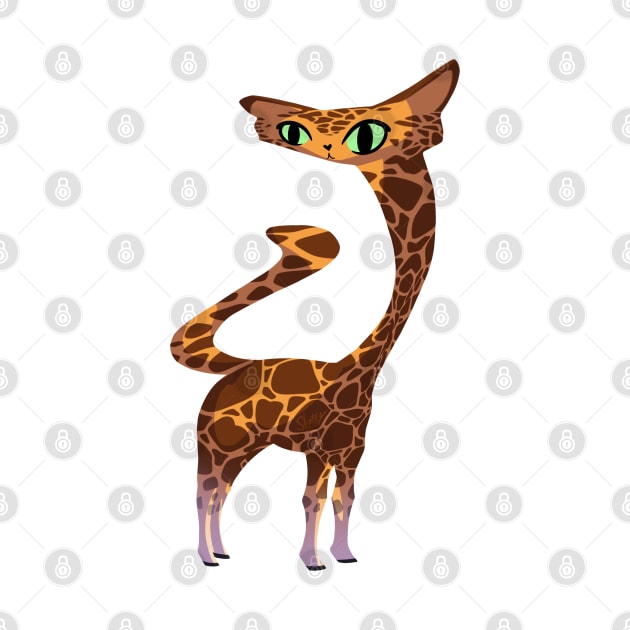 Wonky Giraffe Cat by jastinamor