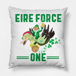 St Patrick's Day Leprechaun Military Airman for Pilots And Veterans Pillow
