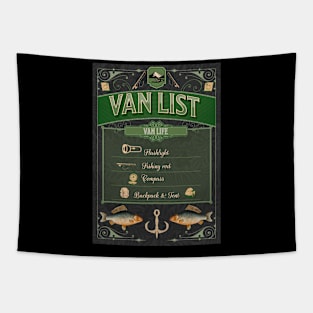 Van Life Van List Tapestry