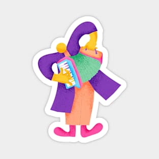 Accordionist Colorful Magnet