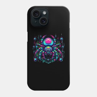 Spider Neon Vaporwave Retro Colorful Spooky Insect Phone Case