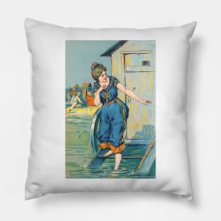 Edwardian lady bather Pillow