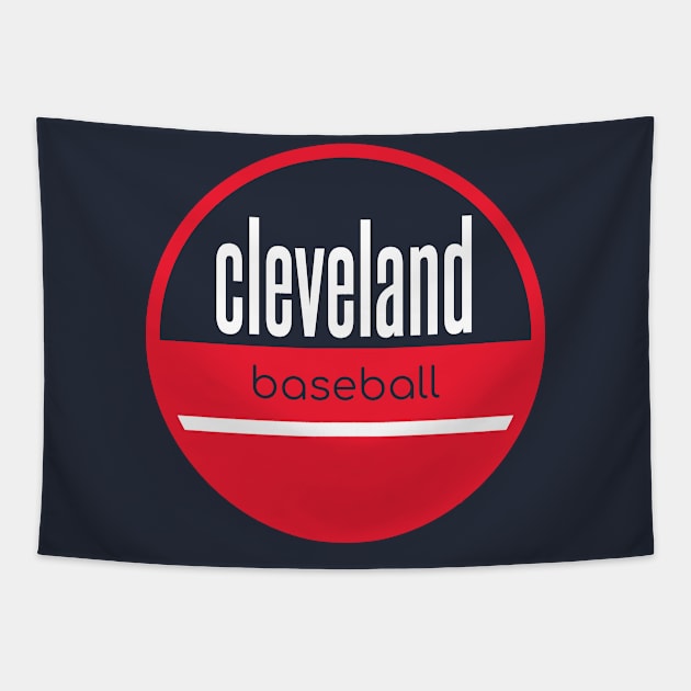 Cleveland baseball Tapestry by BVHstudio