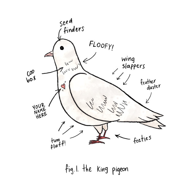 Anatomy of a Pigeon - Pigeon - Phone Case