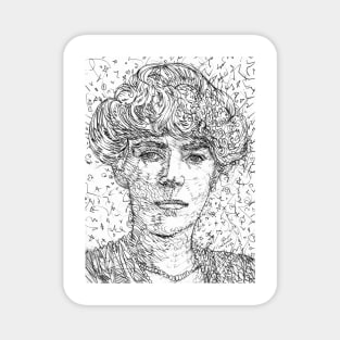 GERTRUDE BELL pencil portrait .1 Magnet