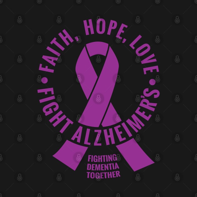 Alzheimer's Awareness T-shirt. Fight Alzheimer's Ribbon by spacedust