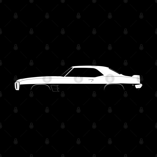 Pontiac Firebird Trans Am (1969) Silhouette by Car-Silhouettes